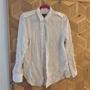 Relaxed J Crew Pinstripe Button down
